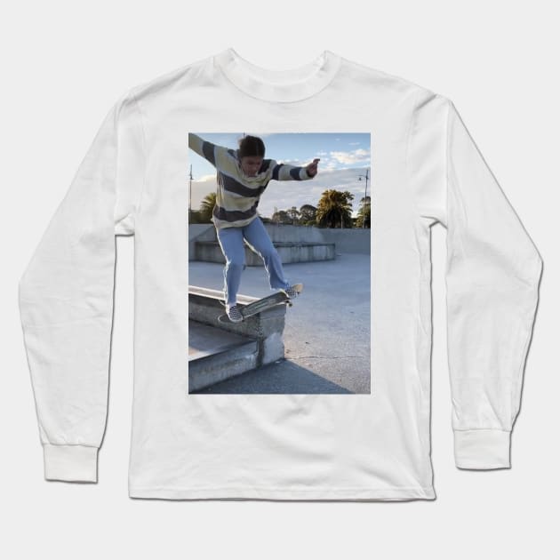 Skate T-shirt Long Sleeve T-Shirt by MyCreativeGifts